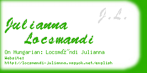 julianna locsmandi business card